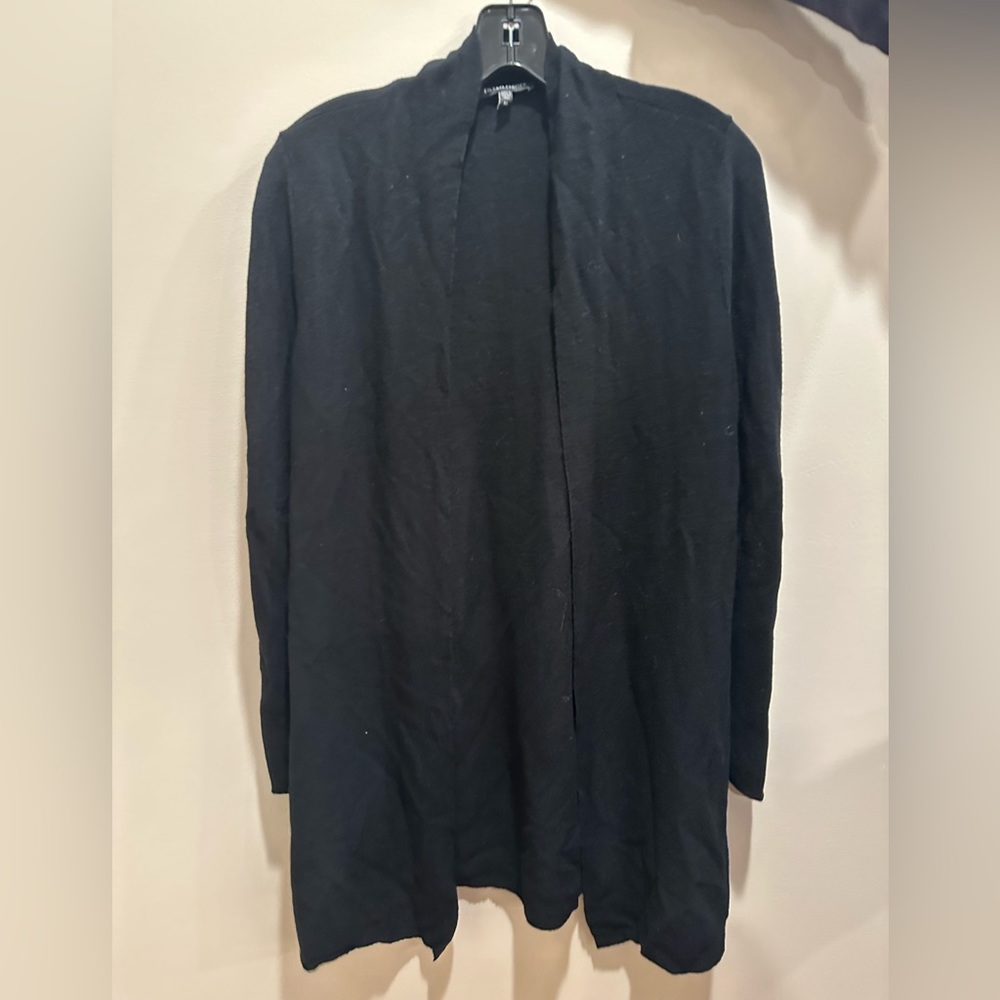 Eileen Fisher long black cardigan